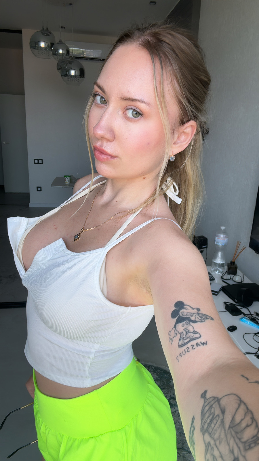 KateV in her underwear in Kumasi