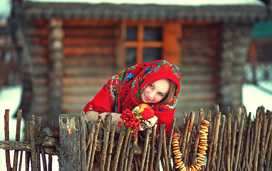 Sexy girl Women in Slavic costumes in Kumasi