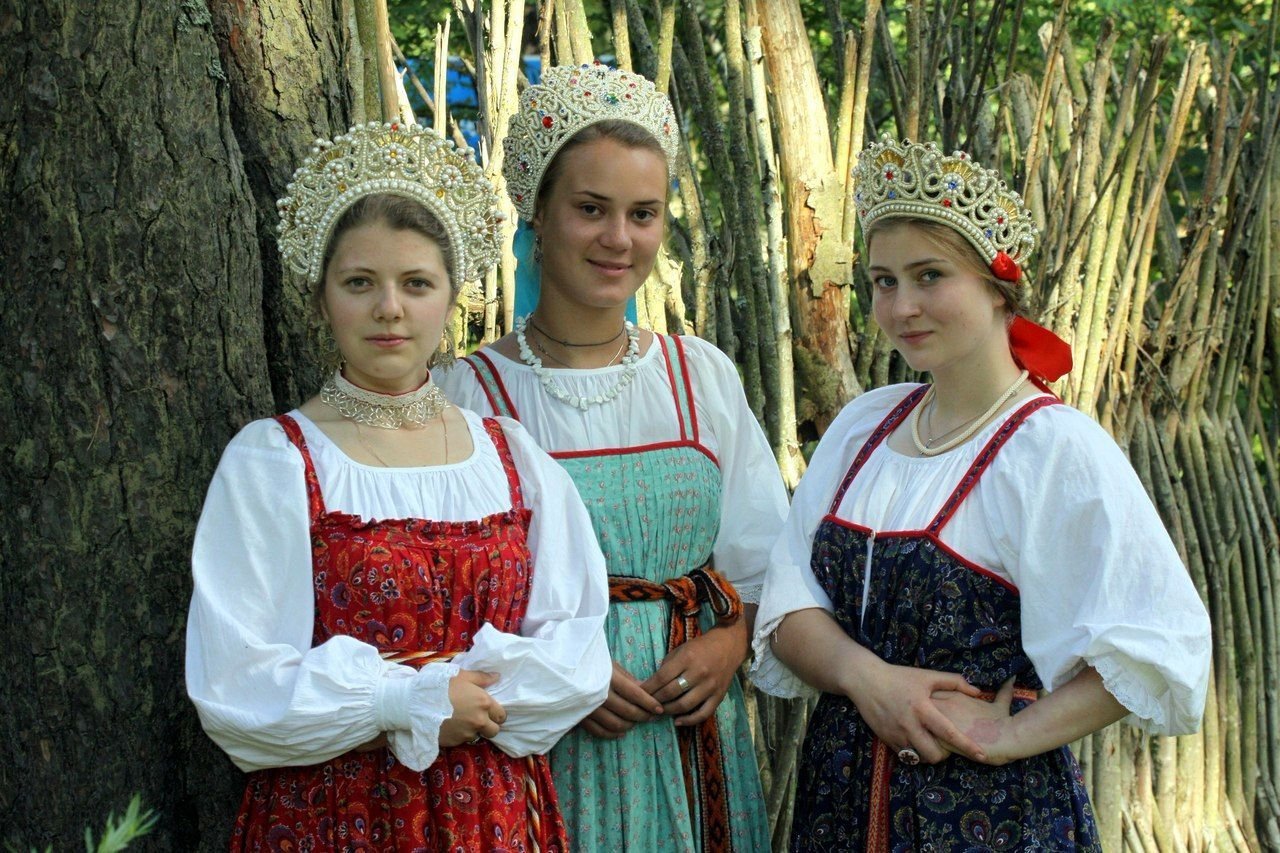 Sexy model Girls in Slavic costumes in Kumasi